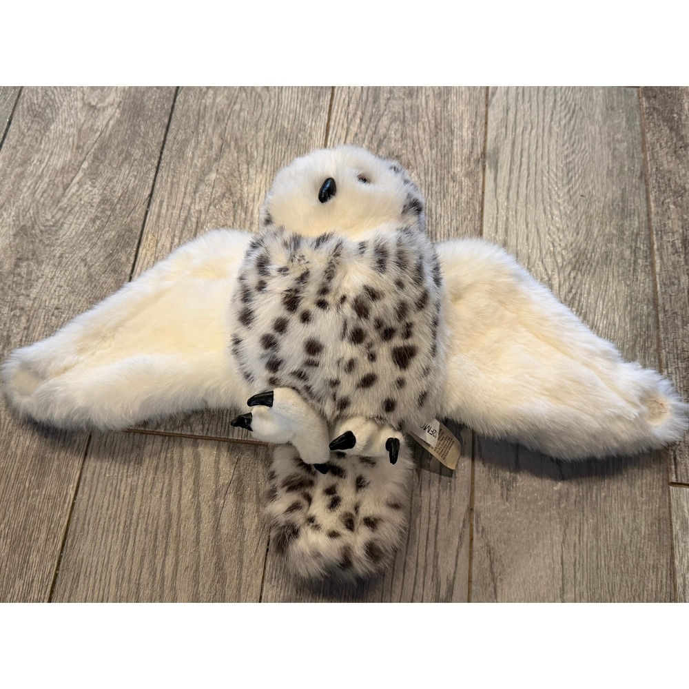 Folkmanis‎ Snowy Owl Plush Toy Stuffed Animal Puppet Realistic Bird 12FM003 Fur